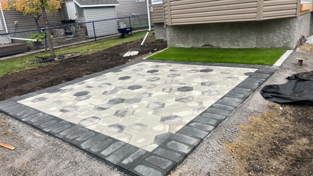Belgard Hexagon paver patio by MBD Landscaping team 2025